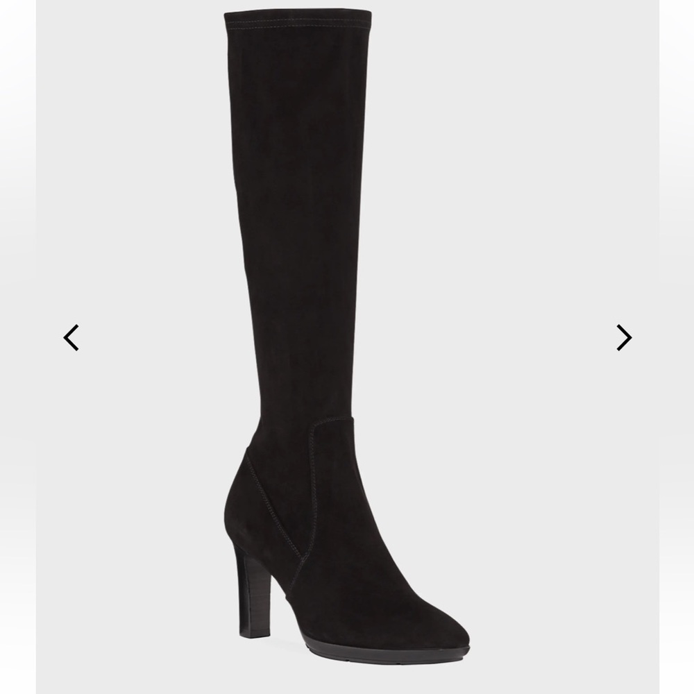 Aquatalia Rhumba II Stretch Suede Knee Boots